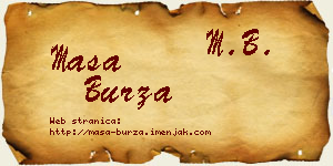 Maša Burza vizit kartica